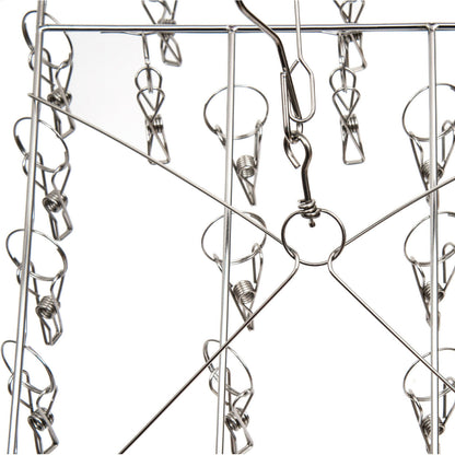 36 Thickened Clip Underwear Sock Hanger Laundry Airer Dryer Rack StainlessSteel