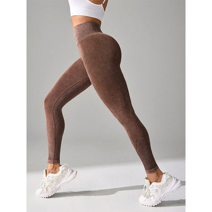 Chemical Fiber High Waist Long Yoga Pants Female
