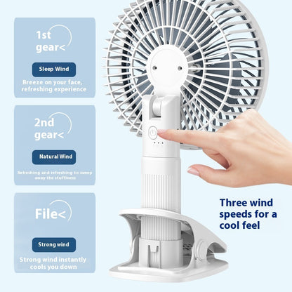 Clip Fan USB Lighting Desktop Household Fan Portable