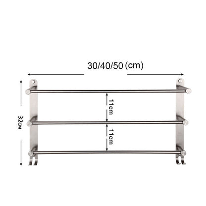 304 Stainless Steel Towel Free Perforated Single And Double Pole Bath Towel Rack