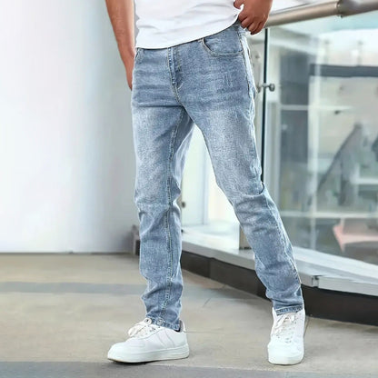 Stretch Men's Casual Solid Color Jeans