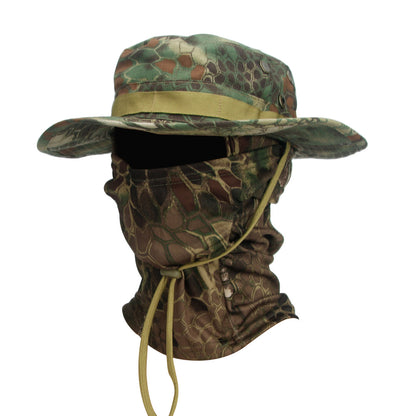 Camouflage Boonie Hat Army Summer Breathable Sun-proof Army Fans Rounded Hat