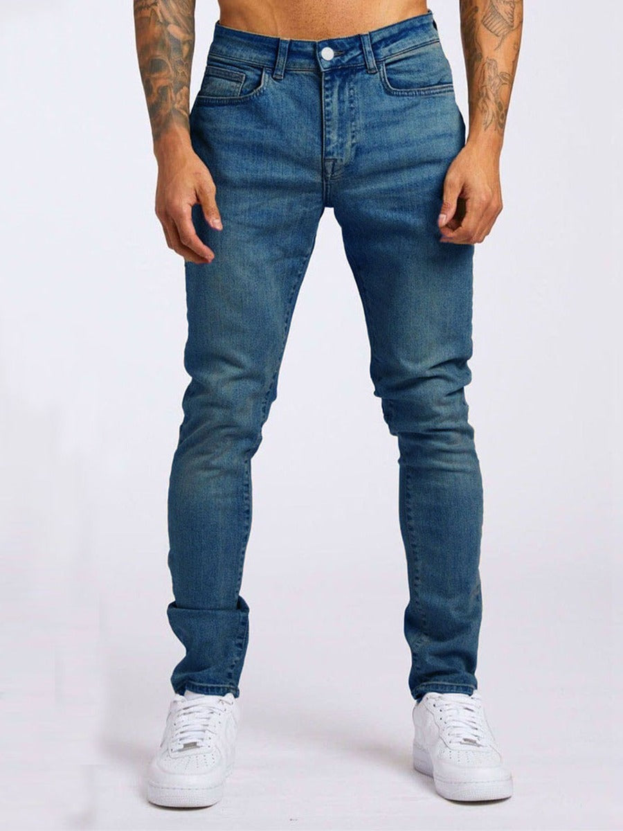 New Mens Slim-fit Denim Trousers