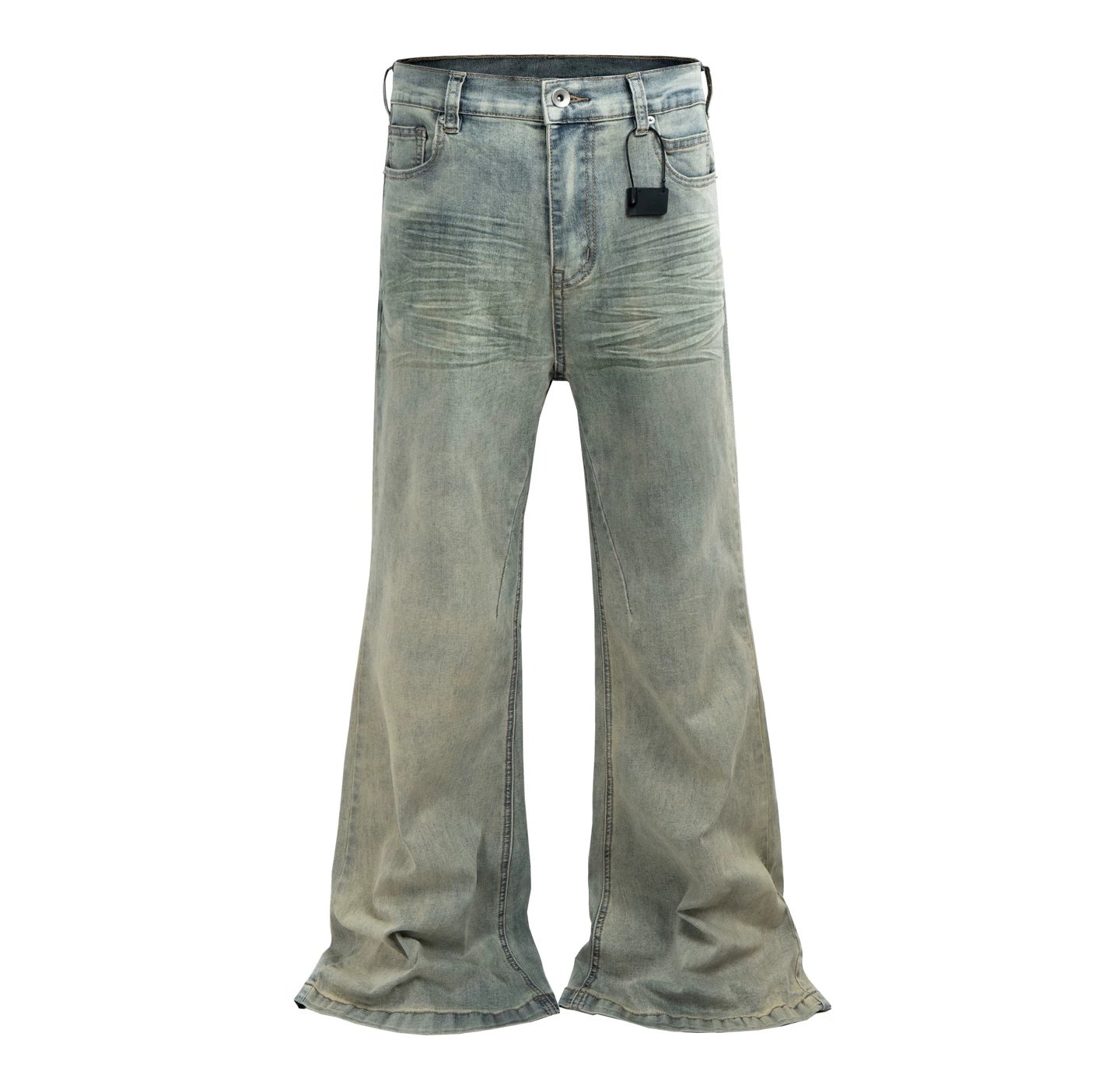 Mens Bell-Bottom Denim Jeans In American High-Street Style