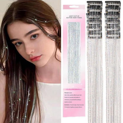 12 Pieces Of Colorful Hair Extension Metal Wire Wigs