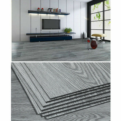 5m Floor Planks Tiles Self Adhesive Wood Effect Vinyl Flooring Kitchen Bathroom
