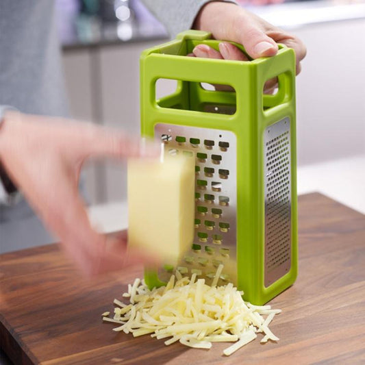 Foldable 4-Sided Box Grater – Stainless Steel Cheese & Vegetable Slicer