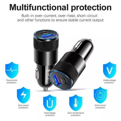 Auto Ladegerat USB Typ C USB-C 3-1 Ladeadapter KFZ Zigarettenanzunder DE