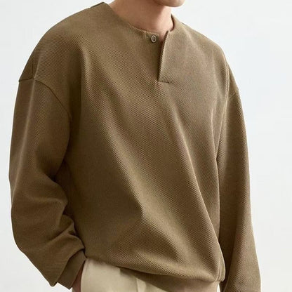 Mens Plus-Size Lightweight Crew-Neck Sweatshirt