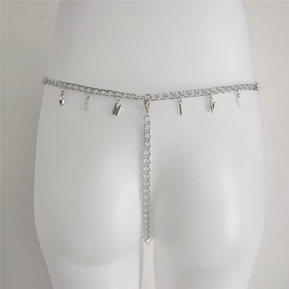 Exy Women Custom Thong With Letter Name Personality G-String Panties Underwear Waist Body Chain Lace Thongs Jewelry Gift