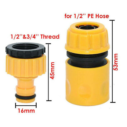 10Pcs-Set Garden Car Water Hose Pipe Tap Adapter Connector & Fitting Hosepipe UK