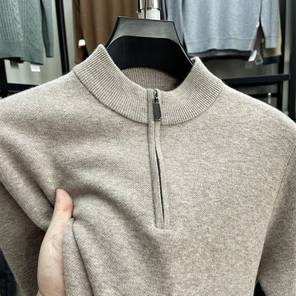 Casual Half Zipper Thermal Knitwear Coat