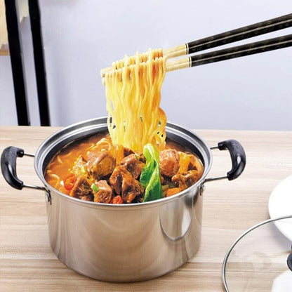 5PCSSet Stainless Steel Saucepan Induction Cooking Pot Cooker Cookware Kitchen