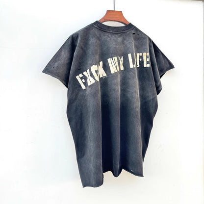 Punk Art Pattern Crewneck Short-sleeve Pullover