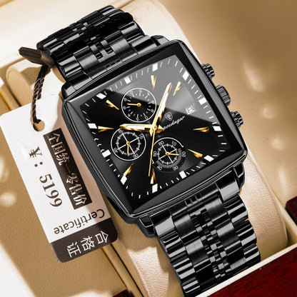 Square Men's Watch Multifunctional Business Quartz