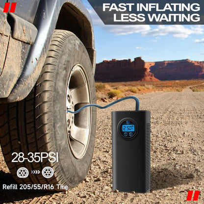 Car Tire Inflator Cordless Digital Display Rechargeable Tire Air Compressor