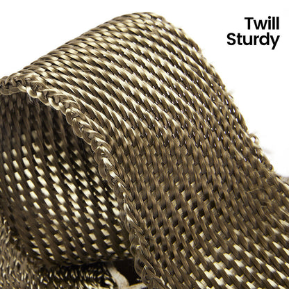 10M Titanium Gold Heat Wrap Tape Exhaust Insulating Downpipe Manifold 10 Ties