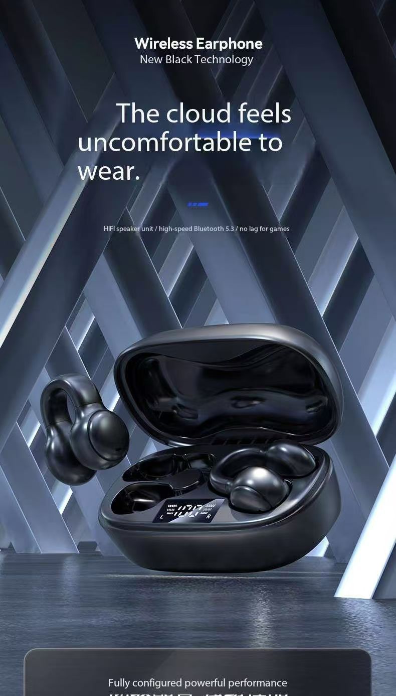 Trendy Clip-On Earbuds Best Selling Wireless Sport Headphones