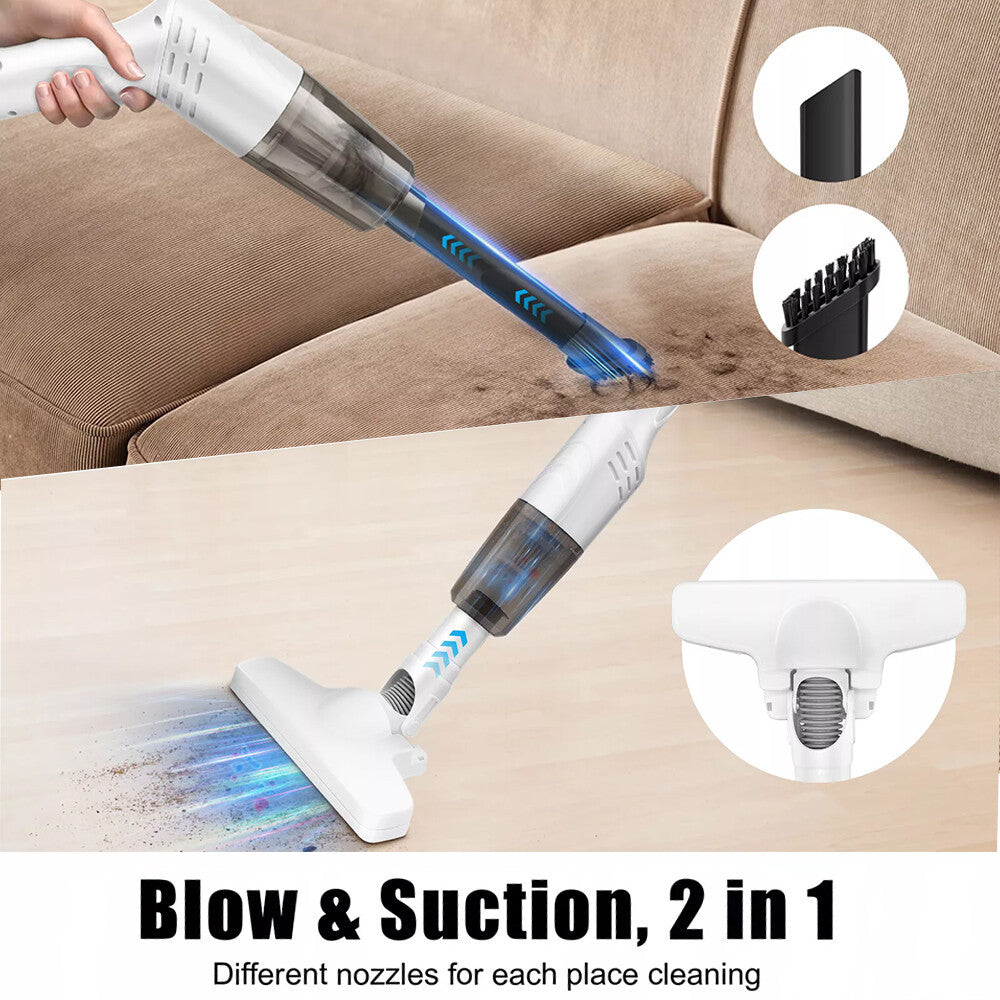 4 IN 1  Handheld  Vac Cordless Vacuum Cleaner Upright Lightweight & Box White UK