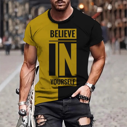 Men's Summer Loose Breathable Round Neck T-shirt