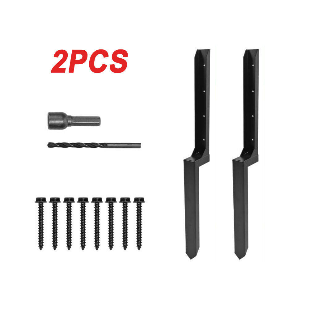 1  2PCS Heavy Duty Steel Fence Post Repair Stake Anchor Ground Spike 43 X 12x45cm
