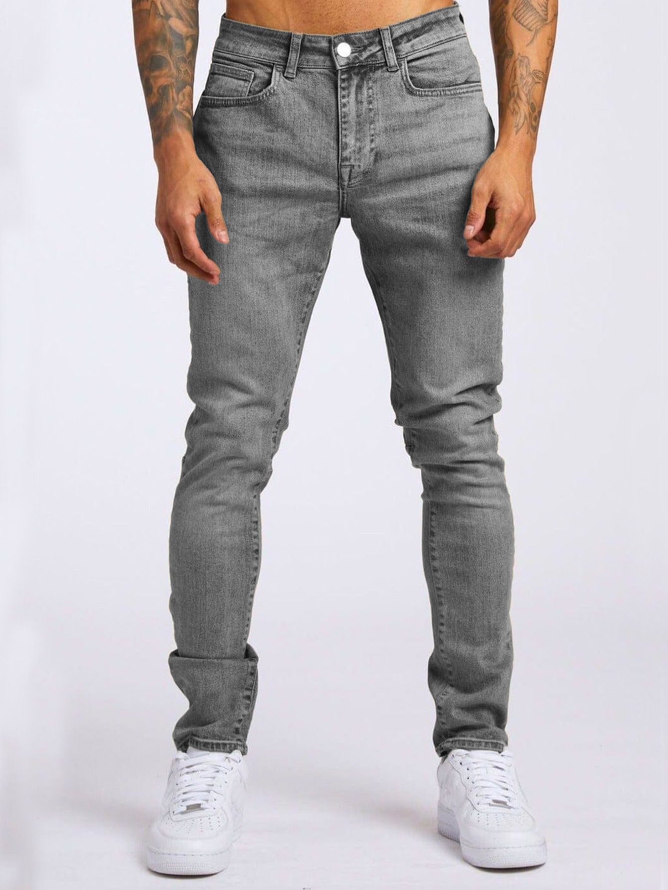 New Mens Slim-fit Denim Trousers