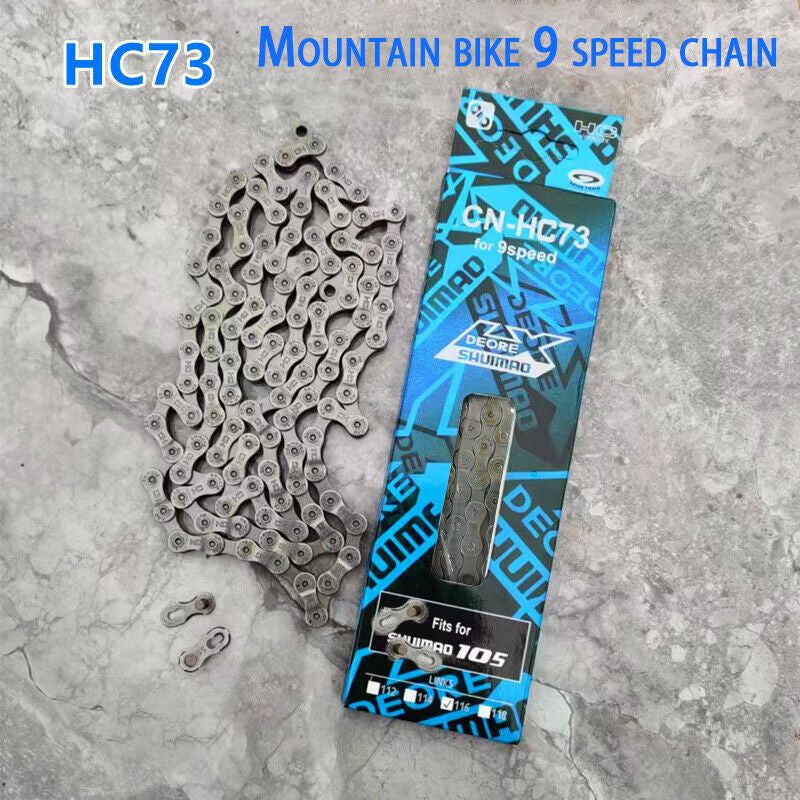 9 Speed 116 Links Road Mountain Bike Chain  Bicycle For Shimano Srsam UK