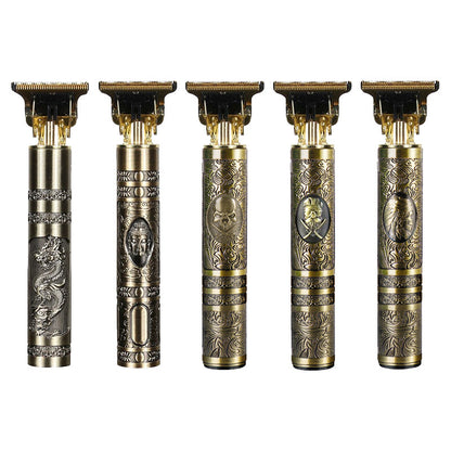 Trim Electric Metal Hair Cutting Knife Clippers Buddha Head Dragon And Phoenix
