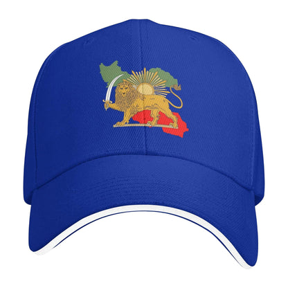 Washed Cotton Printed Hat Distressed