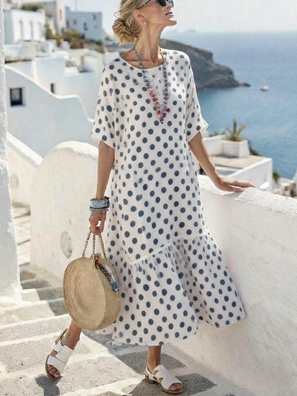 Womens Digital-Print Long Dress