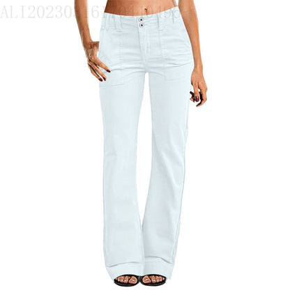 Lightweight Sports Pants Zipper Pocket Exercise Workout Pants