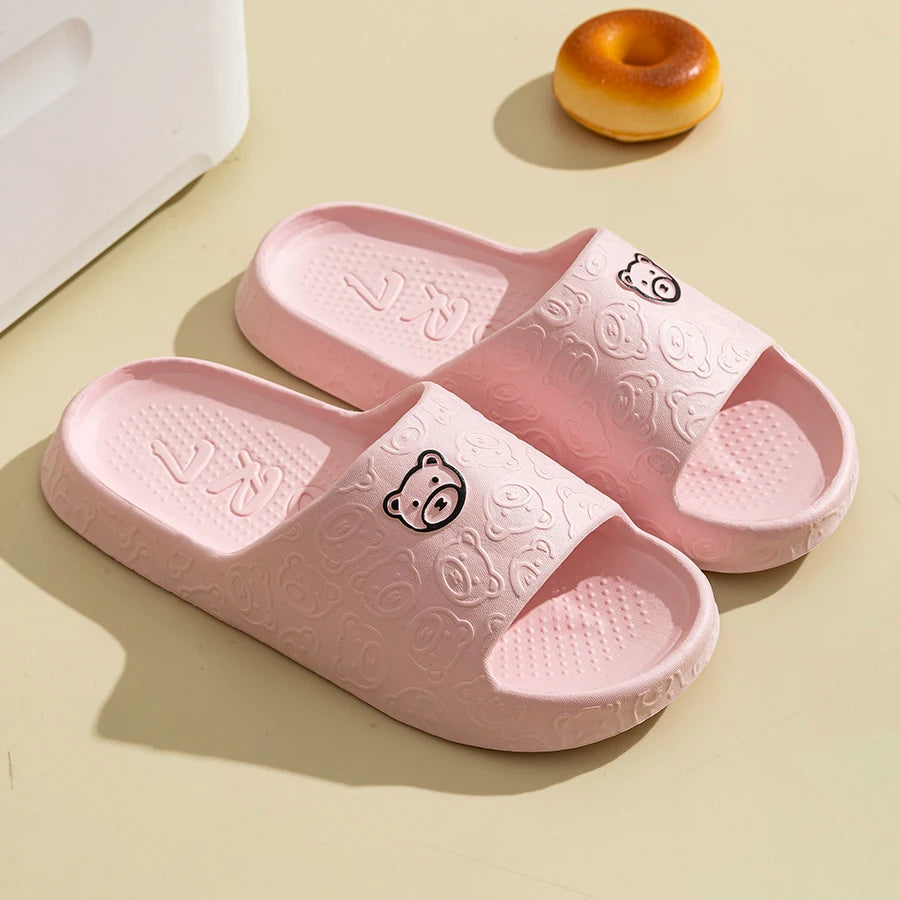 Women Summer EVA Slippers Indoor Home Bath Non Slip Soft Wide Comfort Couple Slippers Unisex Outdoor Beach Flip Flops Men Slides