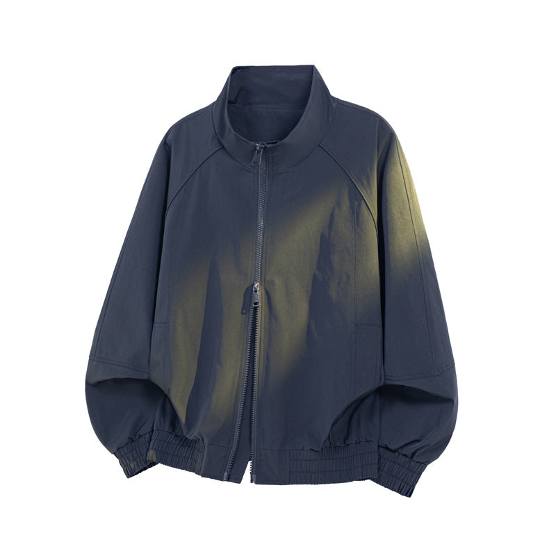 Men's Stand-Up Collar Short Work Jacket