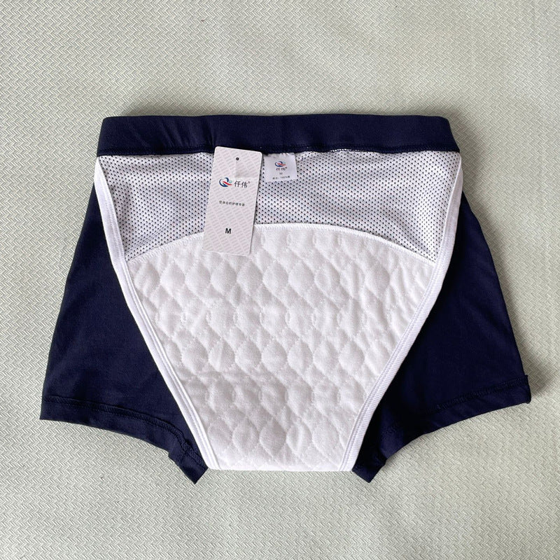 Men's Washable Pure Cotton Breathable Leak Proof Underwear