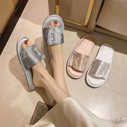 Casual Style Home Soft Bottom Slippers Outdoor Non-slip Flat Sandals