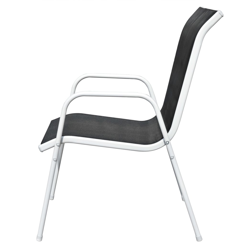 3-piece bistro set, steel, black