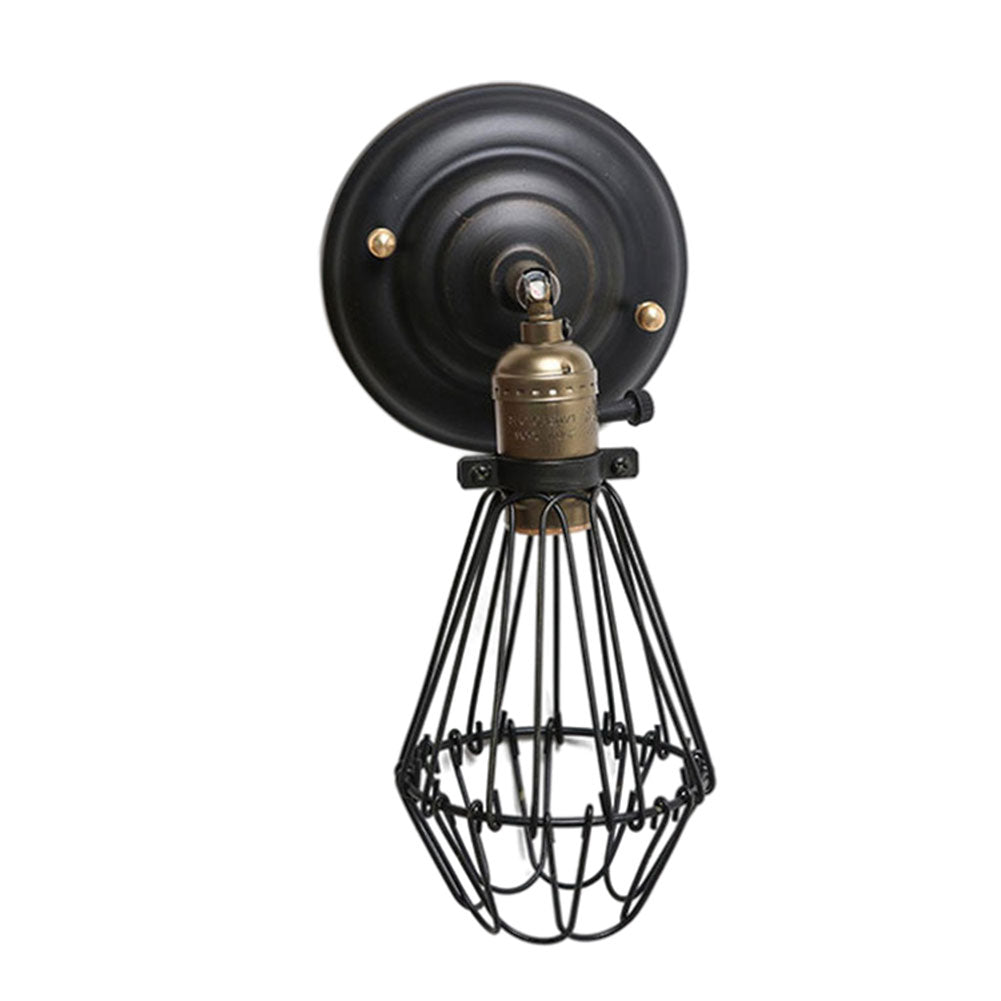Retro LOFT American Country Industrial Style Wrought Iron Wall Lamp