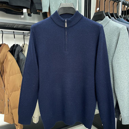 Casual Half Zipper Thermal Knitwear Coat