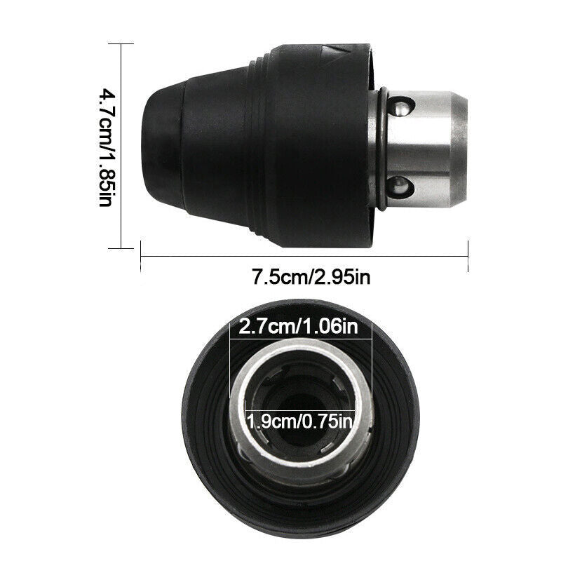 1 Set SDS Plus Drill Chuck Cover Replacement Fit For GBH2-26DFR Black