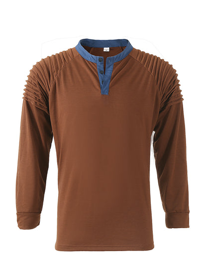 Men's Tactical Long Sleeve T-shirt Amazon Button Long Sleeve