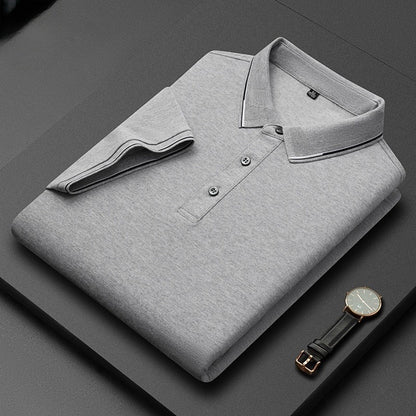 Light Business Silk Men's Short-sleeved T-shirt