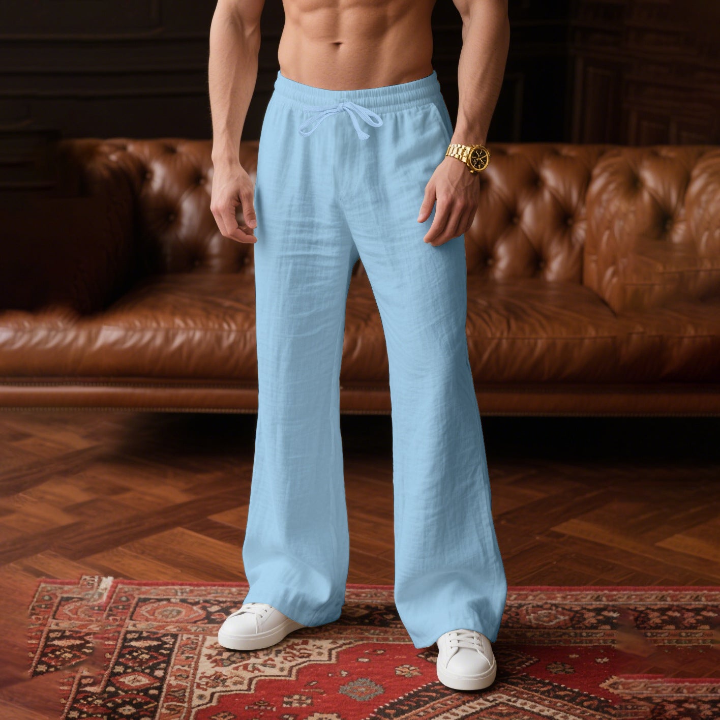 Solid-color Vacation Outdoor Sports And Jogging Pants