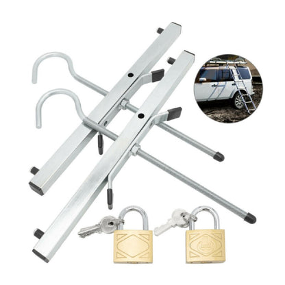 Universal Heavy Duty Ladder Roof Rack Clamp Clamps Lockable Free 2Locks Lockable