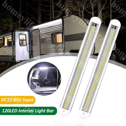 12V 120 LED Car Interior Strip Lights Bar Light Car Van Caravan Boat Home Bus UK