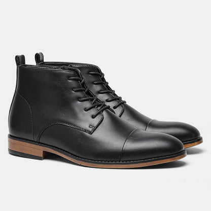 Plus Size Men's Chelsea Boots Inside Zipper Leather Boots