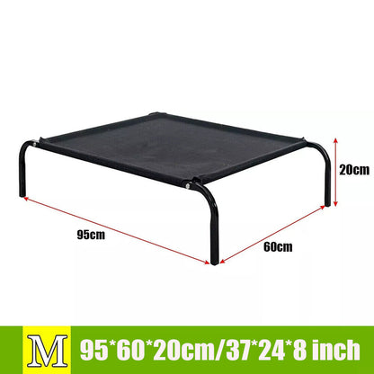 Elevated Dog Bed Pet Cat Mesh Camping Cot Indoor Outdoor UK
