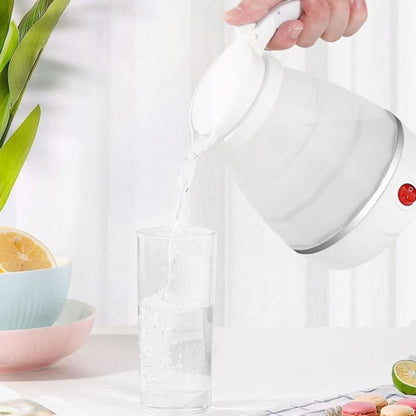 1pcs 600ML Collapsible Travel Electric Water Kettle Folding Camping Caravan Silicone