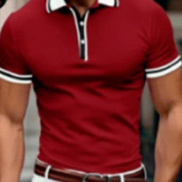 Menswear Thin T-shirt Breathable Lapels Button
