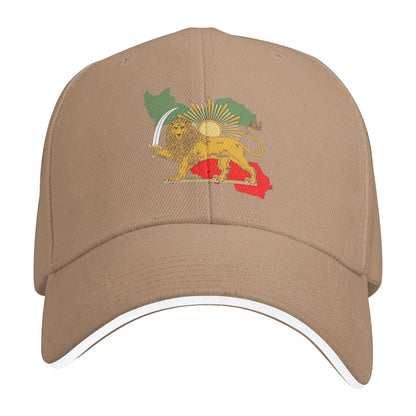 Washed Cotton Printed Hat Distressed
