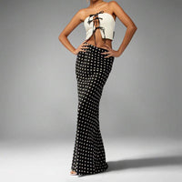 Summer European And American Elegant Slim-fit Polka Dot One-step Skirt Mid Skirt For Women